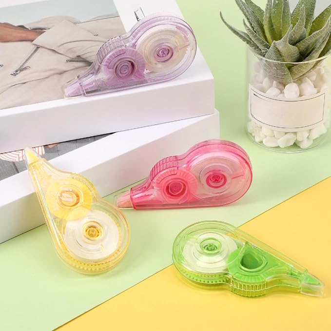 Yexiya 18 Pcs Correction Tape, Colorful Original Correction Tape White Wide - Image 5