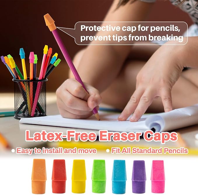 Cap Erasers for Pencils Pulk - Image 3