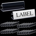 Outus Plastic Label Holder Wire Shelf Label Holder 3 x 0.875 Inches Pockets by Outus