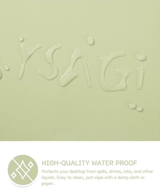 YSAGi Non-Slip Leather Desk Pad, Waterproof Laptop Computer Desk Keyboard Mat - Image 3