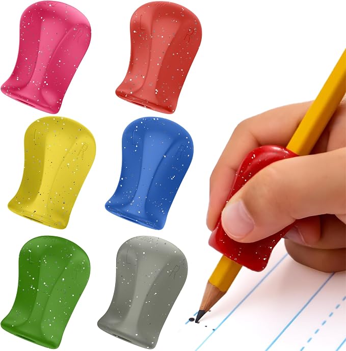The Pencil Grip Glitter Pencil Grippers 6 Pcs, Pencil Grips by ThePencilGripInc