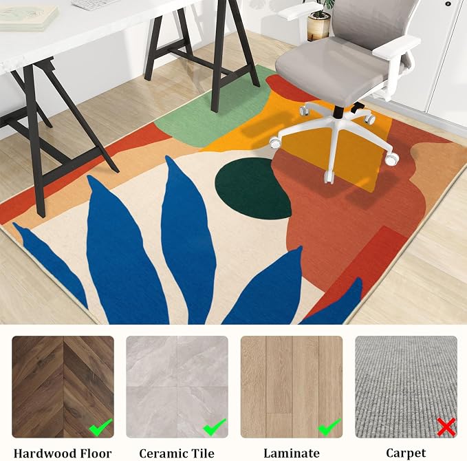 Office Chair Mat for Hardwood Floor, Machine Wash - Image 3