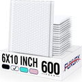 Fuxury Bubble Mailers 6x10“ 600 Pack White Padded Envelopes Usable Size 6x9" by Fuxury
