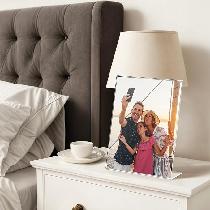 6 Pack Acrylic Sign Holder 8.5x11 Inches, L-Shape Vertical Menu Holder Stand - Image 7