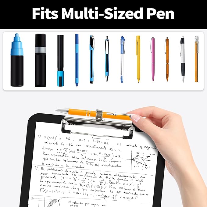 Sooez Plastic Clipboard with Pen Holder, Clip Boards 8.5x11” | with Pen Holder - Image 3