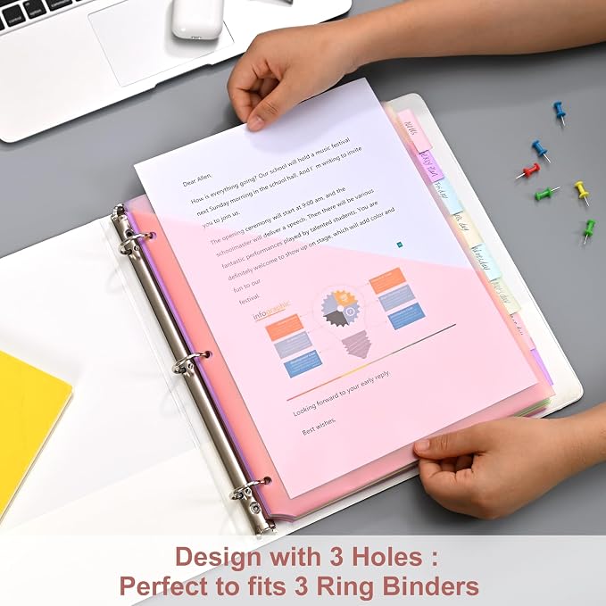 48 Counts 8-Tab Binder Dividers, Index Pockets - Image 5