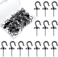 Hotop 30 Pieces Push Pin Wall Hooks Metal Thumb Tack Hangers Iron Alloy Nail by HOTOP