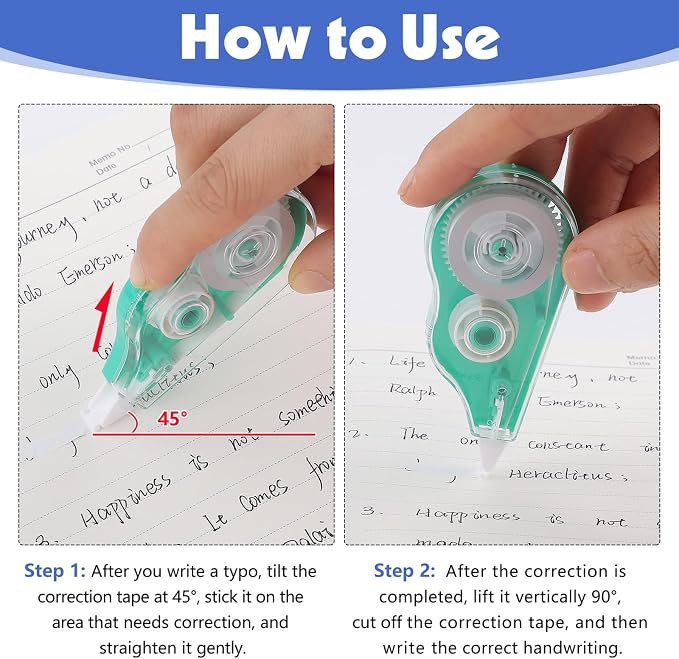 BESARME 15 Pack Correction Tape, Colorful Correction Tape Bulk - Image 5