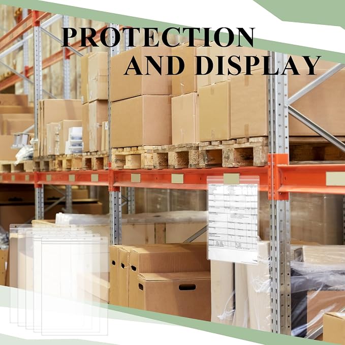 10 Pcs Heavy Duty Sheet Protector 8.5 x 11 Inch Job Ticket Holder Waterproof - Image 4
