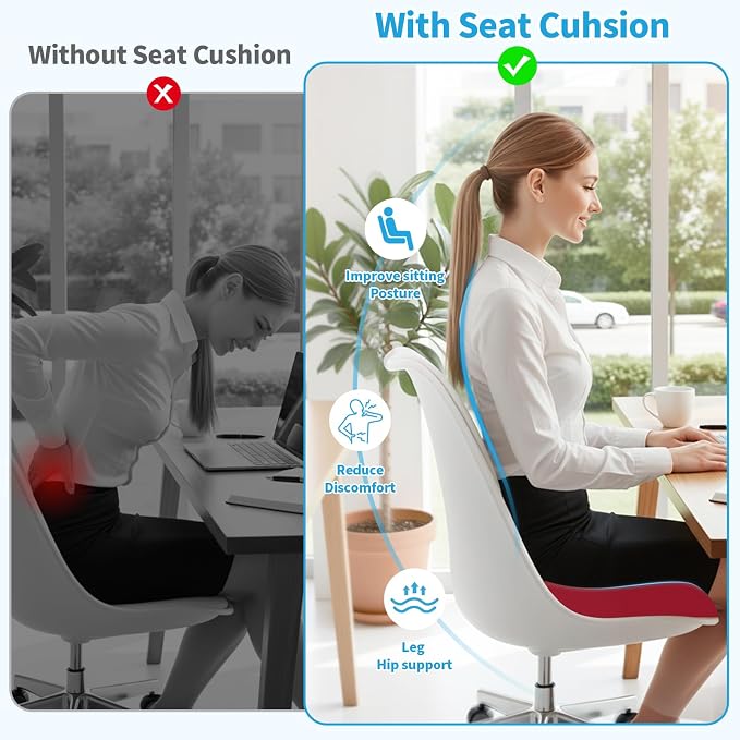 TranquilRelax XLarge Seat Cushion, Memory Foam Cushion - Image 6