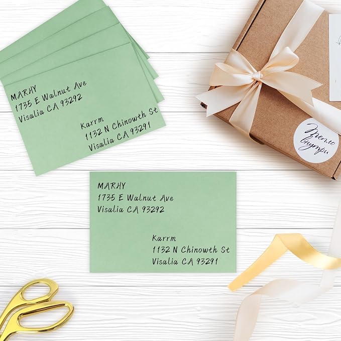 200 Pack A7 Envelopes, Sage Green Greeting Card Envelopes Self Seal, 5.24 x - Image 7