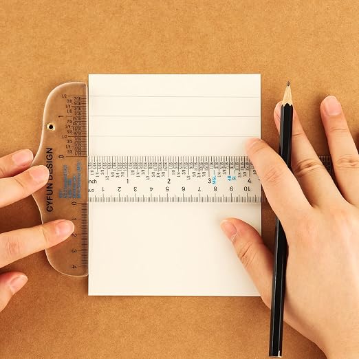 6PCS 6 Inches/15cm Acrylic Clear T-Square Ruler, Inches and Metric, T Square - Image 6