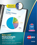 Avery Diamond Clear Heavyweight Sheet Protectors, Easy Load, 100 Document by Avery