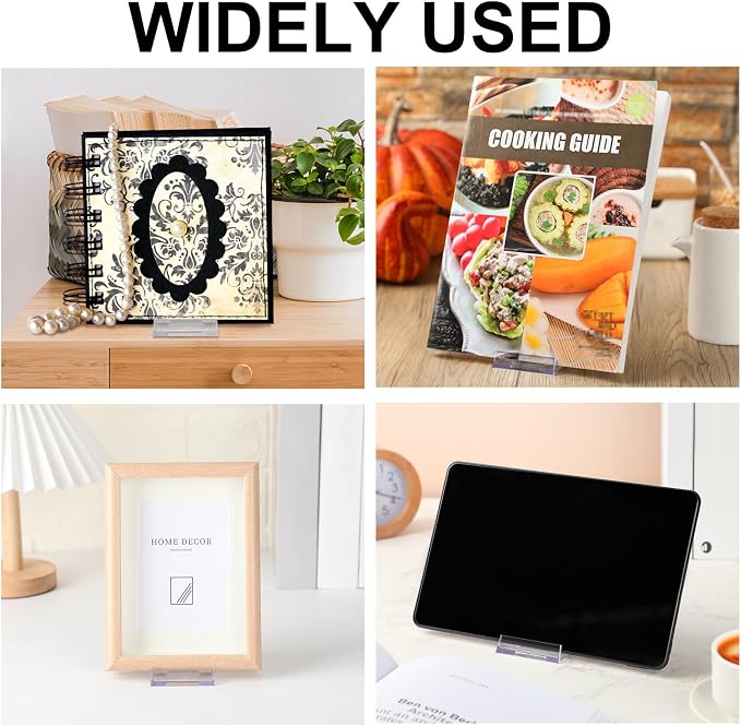 24 Pack Acrylic Book Stand for Display Adjustable Clear Display Holder Easel - Image 7