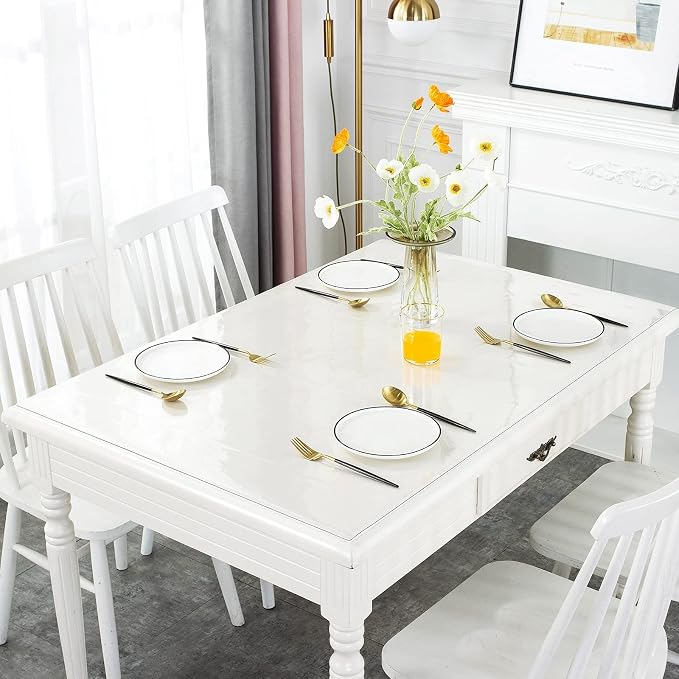 Deep Dream 1.5mm Clear Desk Cover Protector, 16×84 Inch Clear Desk Cover - Image 2