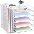 LEKETREE Desk Organizers and Accessories, 5-Tier Paper Letter Tray Organizer by Stylishworkspaceeffortlessorganization