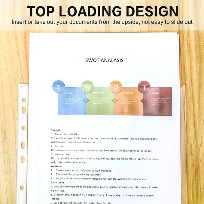 Sheet Protectors, PANDRI 300 Pack Clear Heavy Duty Plastic Page Protectors - Image 4