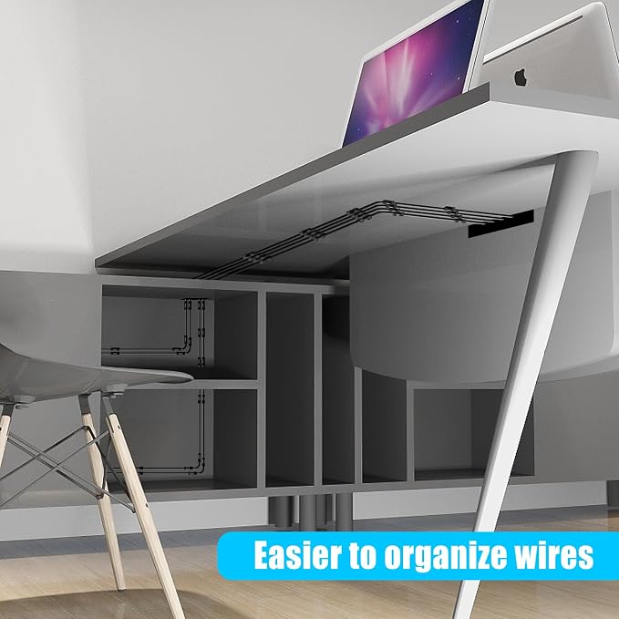 XHF 35pcs Large Self Adhesive Cable Clips Black, Wire Clips Cable Management - Image 5
