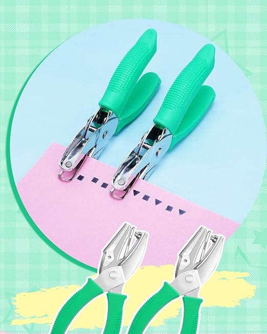 UCEC 2Pcs 1/6" Square and 1/4" Triangle Shape Handheld Metal Hole Punch Set - Image 6