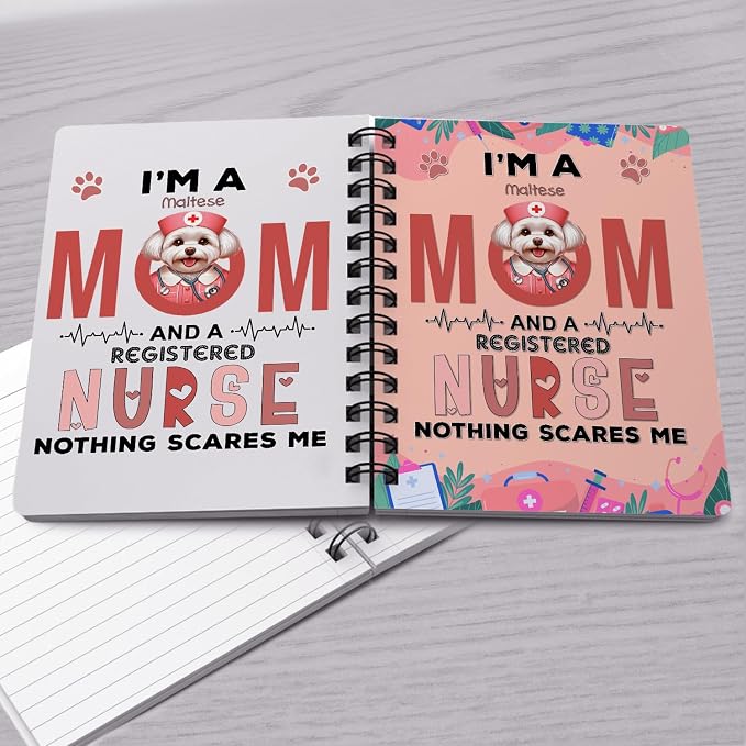 Ninety3POD I'm a Maltese Mom and a Registered Nurse Nothing Scares Me Spiral - Image 4