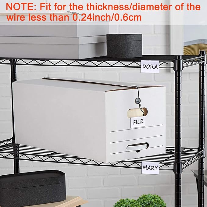 50PCS Basket Bin Labels Clip On, ChanQnTon Clear Plastic Label Holders - Image 4