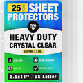 25 Pack of 8.5x11 Heavy Duty Crystal Clear Sheet Protectors by CraftSaints