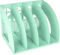 SAYEEC Sturdy Magazine Holder 4 Compartments Plastic Desktop File Organizer by SAYEEC