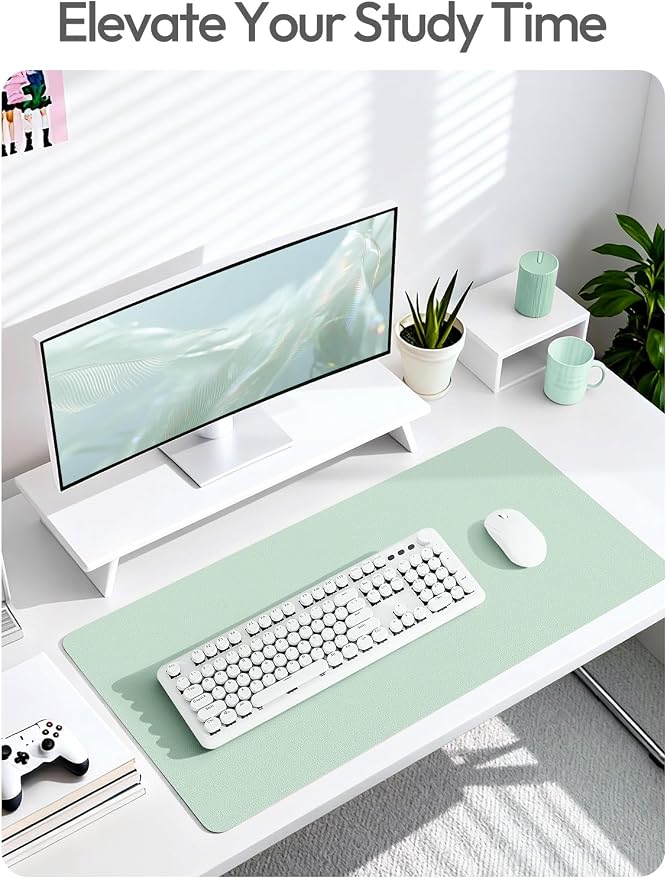YSAGi Leather Desk Pad Protector, Office Desk Mat, Large Mouse Pad, Non-Slip PU - Image 6
