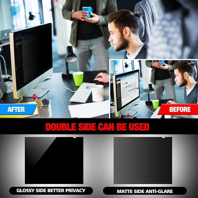 Computer Privacy Screen Filter for 23.8 Inch 16:9 Widescreen Monitor, - Image 4