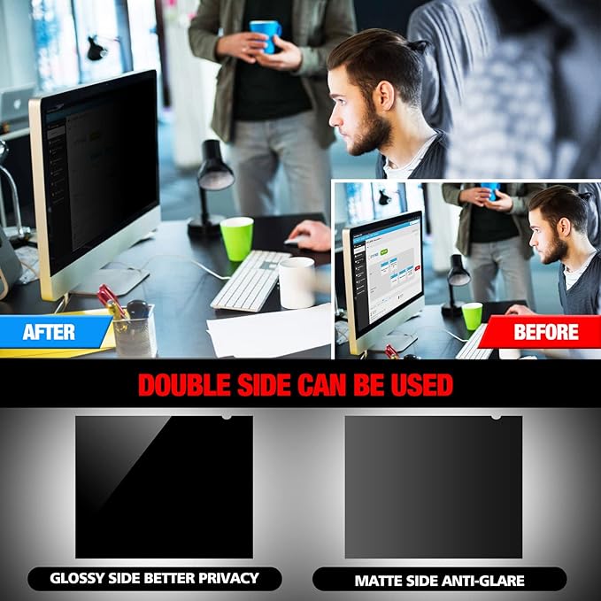 Computer Privacy Screen Filter for 23 Inch 16:9 Widescreen Monitor, - Image 4