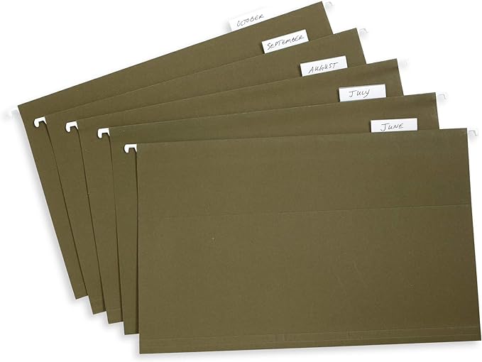 25 Blue Summit Supplies Legal Size Hanging File Folders – Standard Green - Image 5