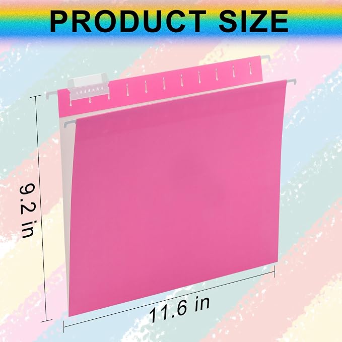 pmybupo 6 Pack Pink Hanging File Folders - Image 2
