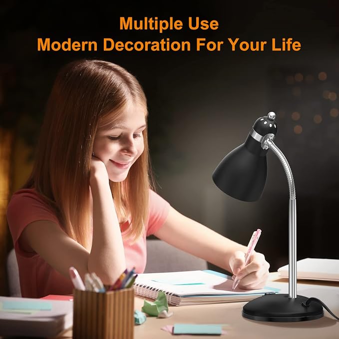 LEPOWER Metal Desk Lamp, Adjustable Goose Neck Table Lamp, Eye-Caring Study - Image 8