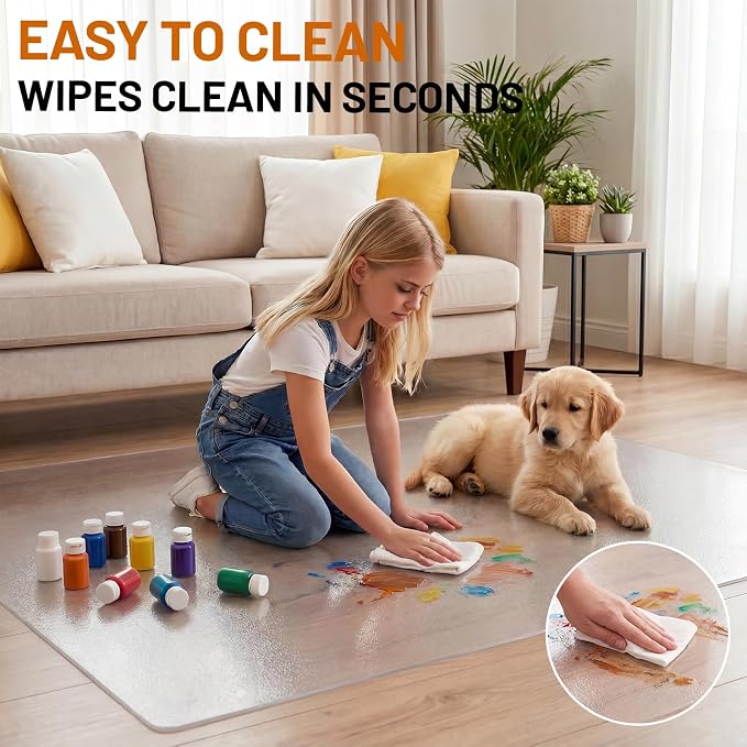 Office Chair Mat for Hardwood Floors 36" x 48", Heavy Duty Plastic Chair Mat - Image 6