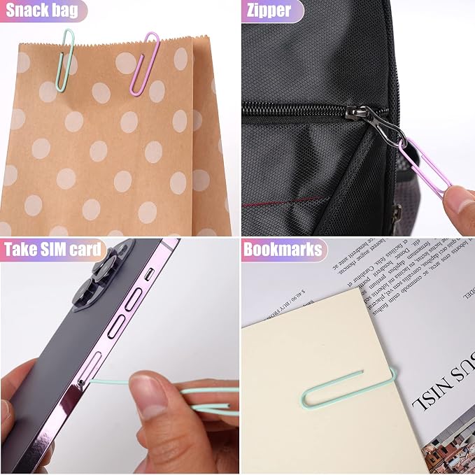 Macaron Colored Paper Clips, Large Paper Clip - Image 6