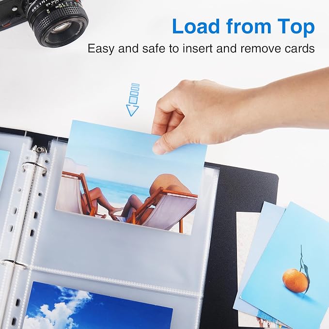 Sooez 100 Pack Heavy Duty Photos or Postcards Page Protectors, Plastic Clear - Image 6