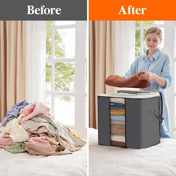 Lifewit 6 Pack 100L Clothes Storage Bins - Image 5