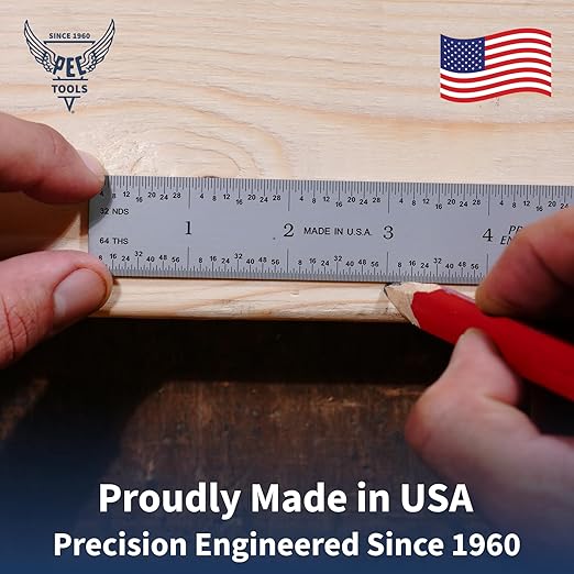 PEC Tools Made in USA Machinist Rule, Markings 1/10", 1/64" - Image 7
