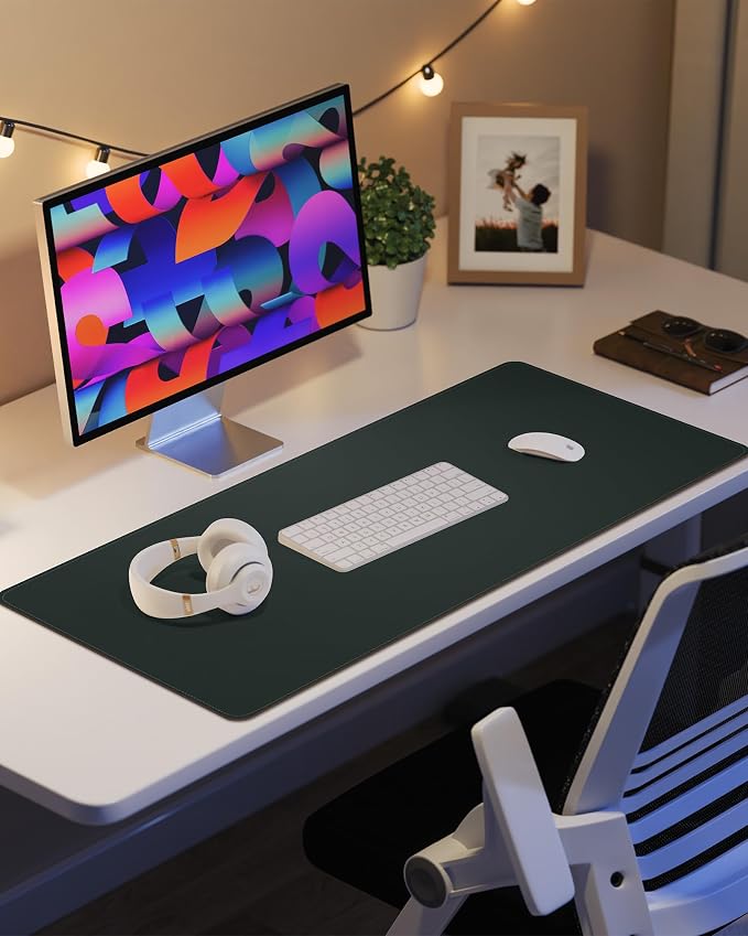 Leather Desk Pad Protector, Large Mouse Pad and Non-Slip Mat, Waterproof PU - Image 6