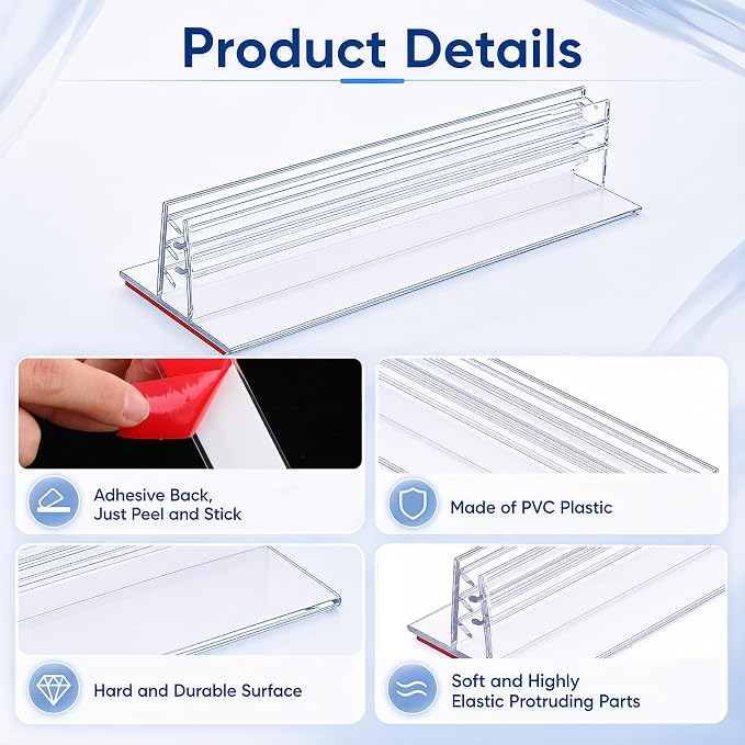 Fulmoon 400 Pcs Sign Holder, Adhesive Base Sign Holders Multiple Uses - Image 3