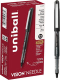 uniball Vision Needle Rollerball Pens, Micro Point, 12 Pack by uni-ball