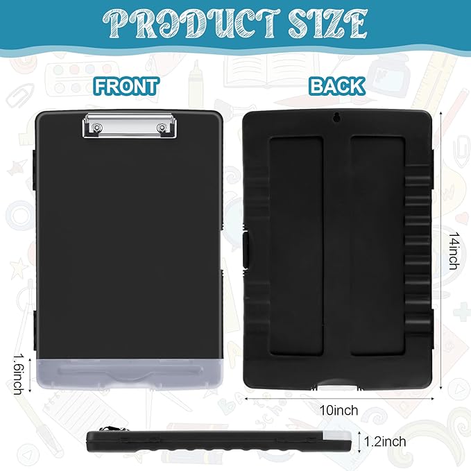 Crtiin 6 Pcs Colored Clipboard - Image 2