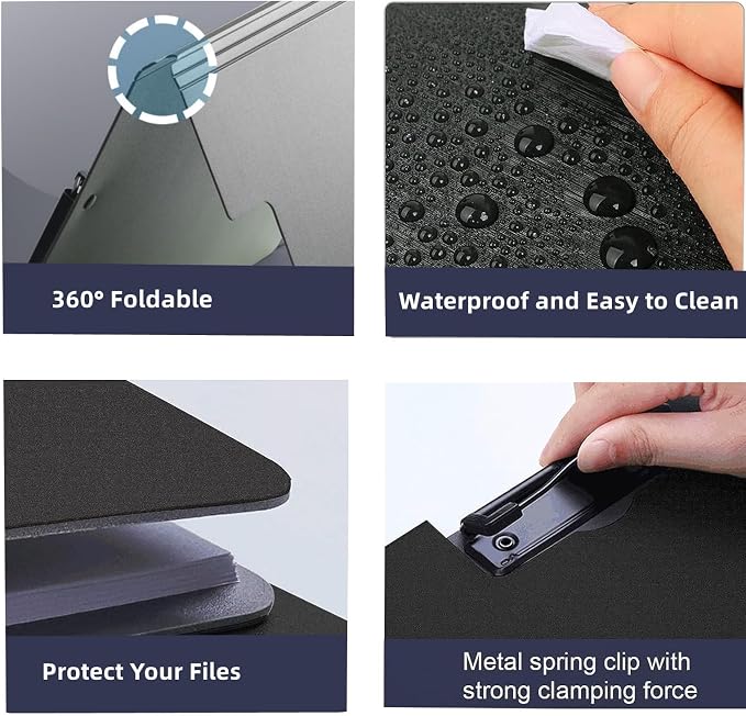 Clipboard Folder, 6 Pack A4 Foldable Clipboards File Folder Flip Writing Pad - Image 6