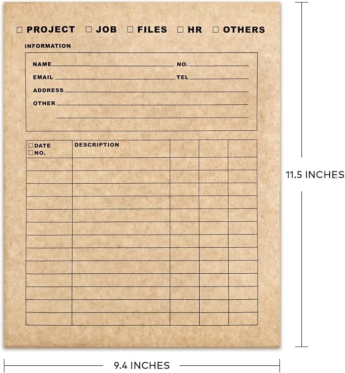 Two-Pocket Classification & Organization Folders | Heavy-Duty Kraft Paper - Image 3