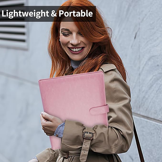Professional Padfolio with Clipboard, Faux Leather Portfolio Folder Binder - Image 3