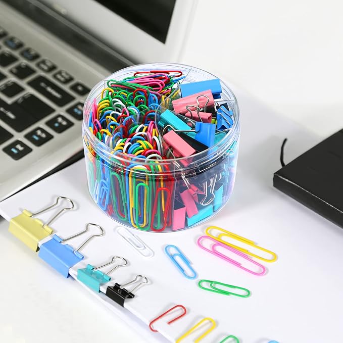 Paper Clips Binder Clips, Colored Paperclips Large Medium Small, Binder Clip - Image 5