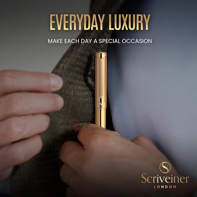 Scriveiner Gold Ballpoint Pen - Image 5