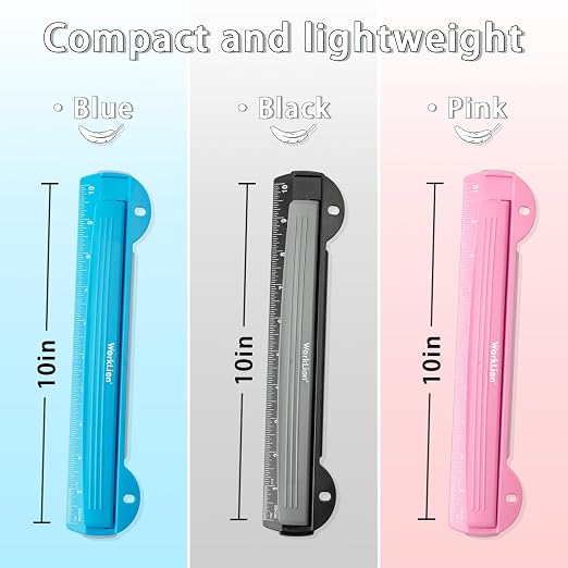 WorkLion Hole Puncher 3 Ring – Blue Portable Metal Hole Punch Single - Image 6