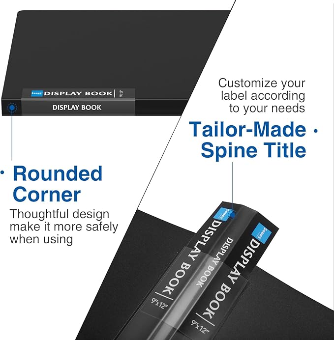 4 Pack Sooez Binder with Plastic Sleeves 30-Pocket, Displays 60 Pages, 9x12 - Image 5