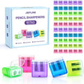 80 Pack Bulk Pencil Sharpeners for Classroom, Double Hole Small Manual Sharpener by JEFURE